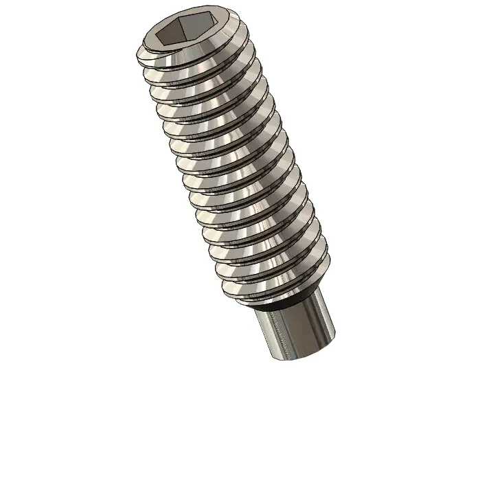 M2.5 x 8mm Dog Point Set Screws Socket SUS304 Stainless Steel Inox DIN915