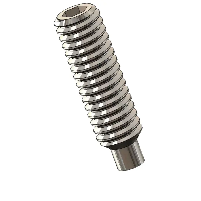 M2.5 x 9mm Dog Point Set Screws Socket SUS304 Stainless Steel Inox DIN915