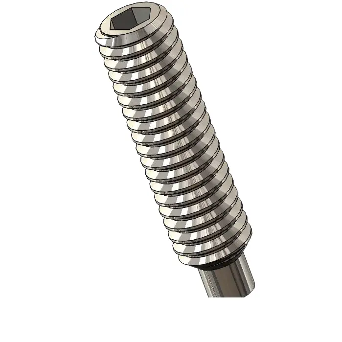 M2.5 x 10mm Dog Point Set Screws Socket SUS304 Stainless Steel Inox DIN915