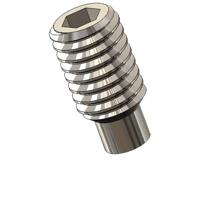 M3 x 6mm Dog Point Set Screws Socket SUS304 Stainless Steel Inox DIN915