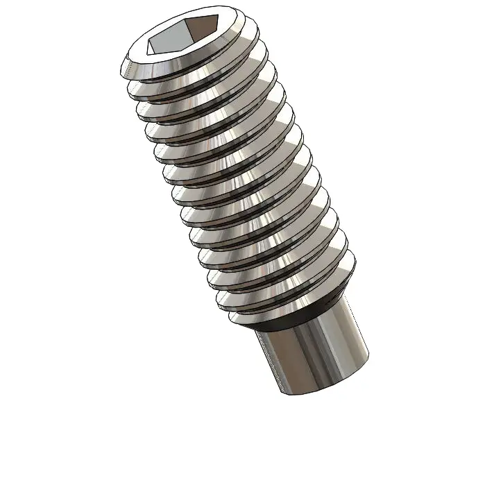 M3 x 8mm Dog Point Set Screws Socket SUS304 Stainless Steel Inox DIN915