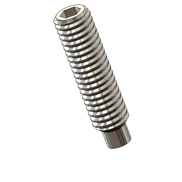 M3 x 12mm Dog Point Set Screws Socket SUS304 Stainless Steel Inox DIN915