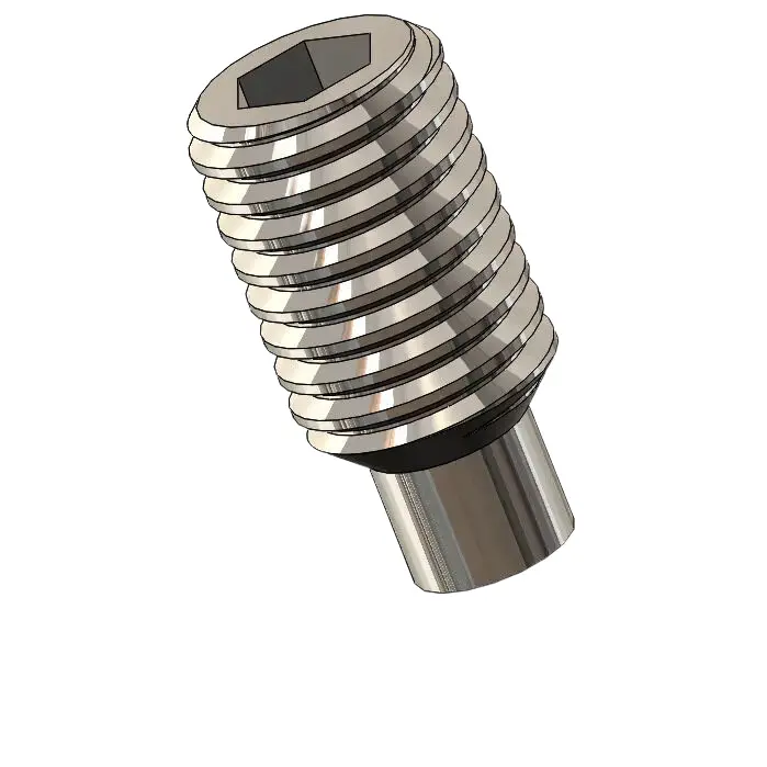 M4 x 8mm Dog Point Set Screws Socket SUS304 Stainless Steel Inox DIN915