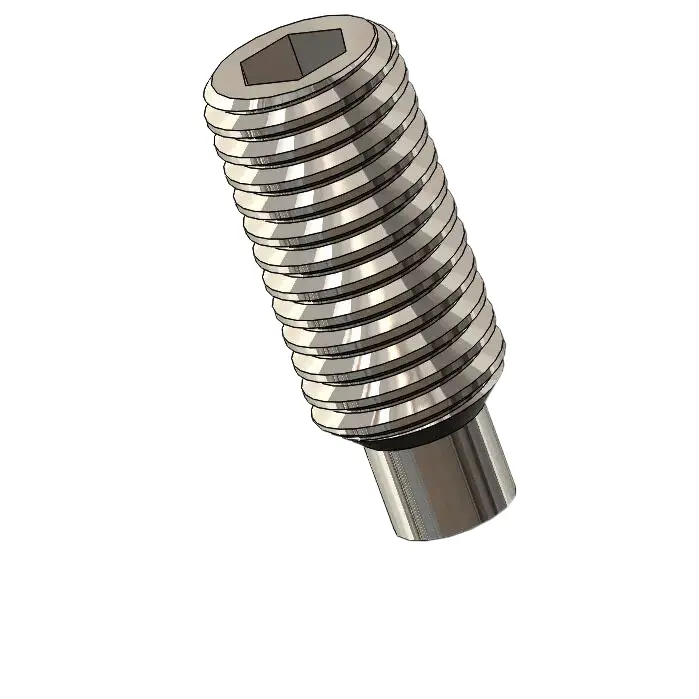 M4 x 10mm Dog Point Set Screws Socket SUS304 Stainless Steel Inox DIN915