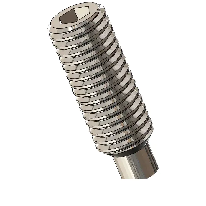 M4 x 12mm Dog Point Set Screws Socket SUS304 Stainless Steel Inox DIN915