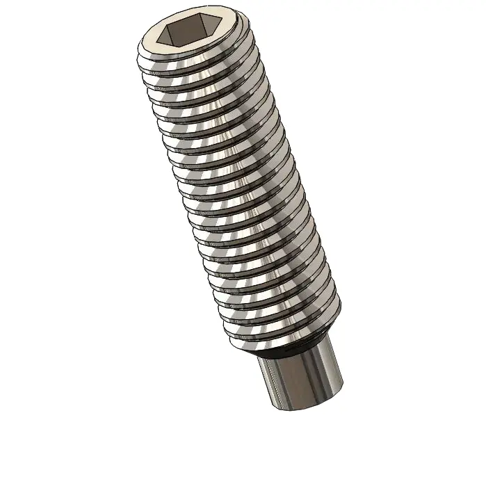 M4 x 14mm Dog Point Set Screws Socket SUS304 Stainless Steel Inox DIN915