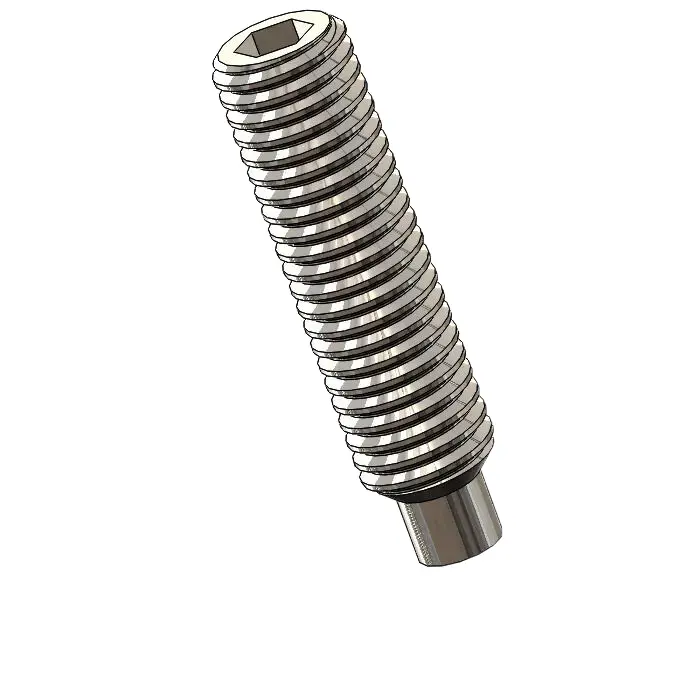 M4 x 16mm Dog Point Set Screws Socket SUS304 Stainless Steel Inox DIN915