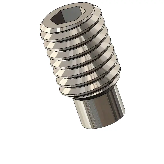 M5 x 9mm Dog Point Set Screws Socket SUS304 Stainless Steel Inox DIN915