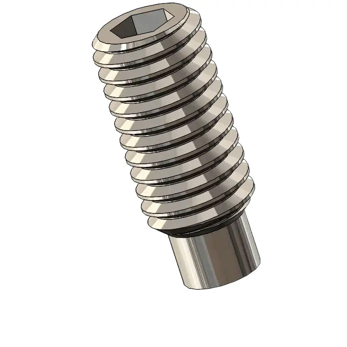 M5 x 12mm Dog Point Set Screws Socket SUS304 Stainless Steel Inox DIN915