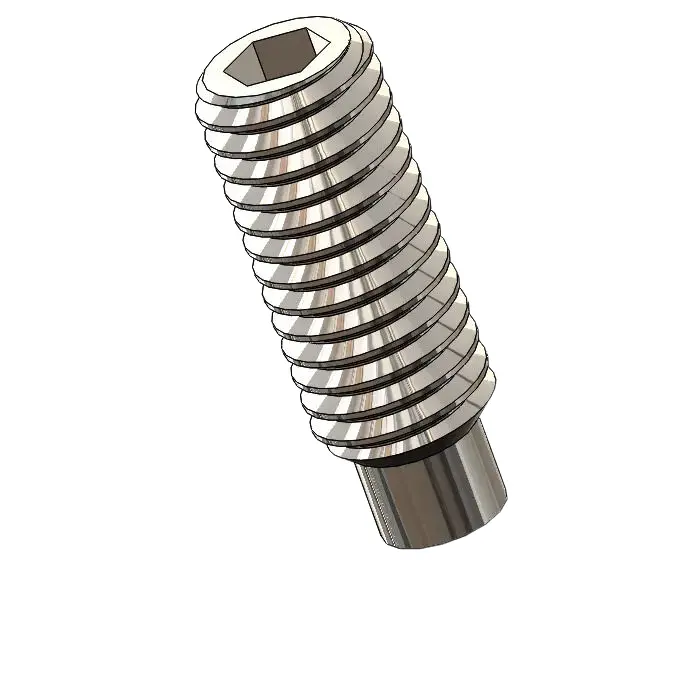 M5 x 14mm Dog Point Set Screws Socket SUS304 Stainless Steel Inox DIN915