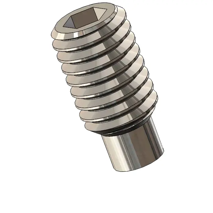 M6 x 12mm Dog Point Set Screws Socket SUS304 Stainless Steel Inox DIN915