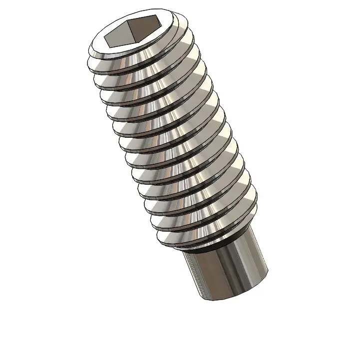 M6 x 16mm Dog Point Set Screws Socket SUS304 Stainless Steel Inox DIN915