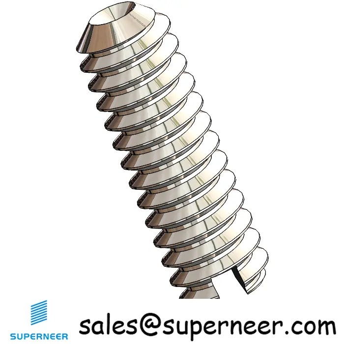 M1.6 x 5mm Slotted Cup Point Set Screws SUS304 Stainless Steel Inox DIN438