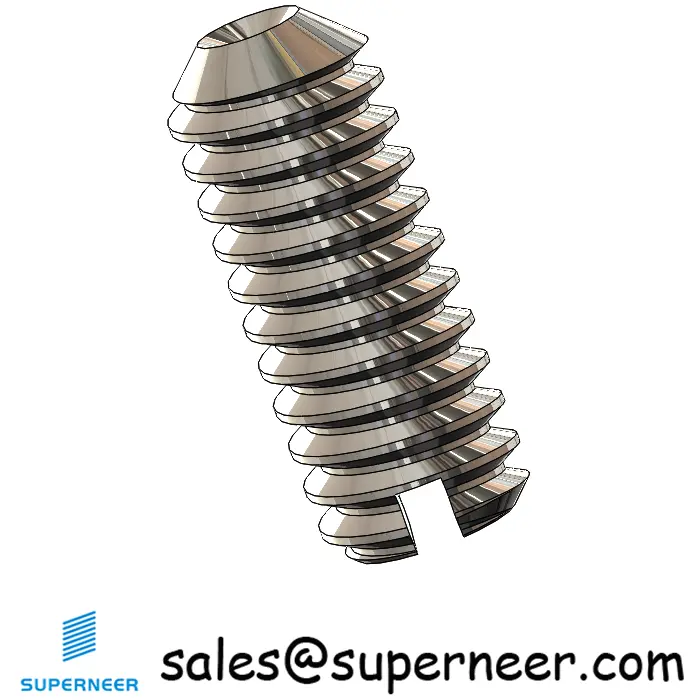 M2 x 5mm Slotted Cup Point Set Screws SUS304 Stainless Steel Inox DIN438