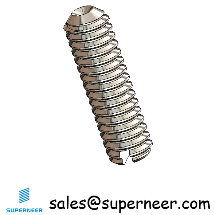 M2 x 7mm Slotted Cup Point Set Screws SUS304 Stainless Steel Inox DIN438