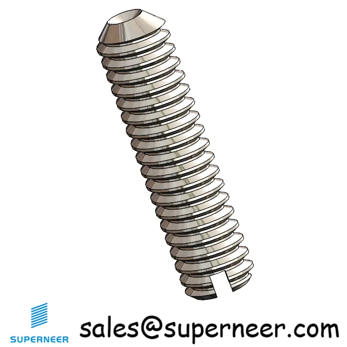 M2 x 8mm Slotted Cup Point Set Screws SUS304 Stainless Steel Inox DIN438