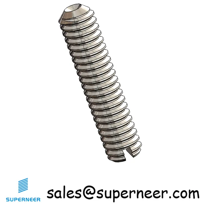 M2 x 9mm Slotted Cup Point Set Screws SUS304 Stainless Steel Inox DIN438
