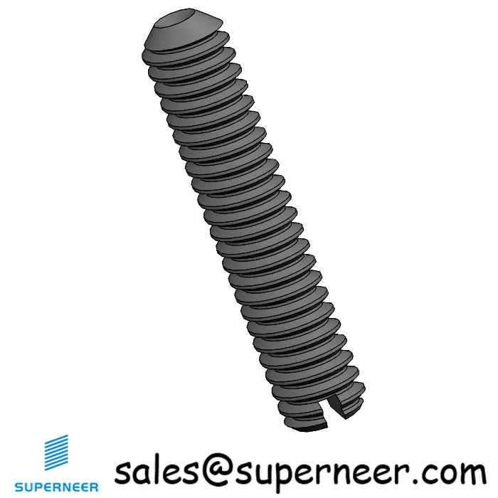 M2 x 10mm Slotted Cup Point Set Screws Steel Black DIN438