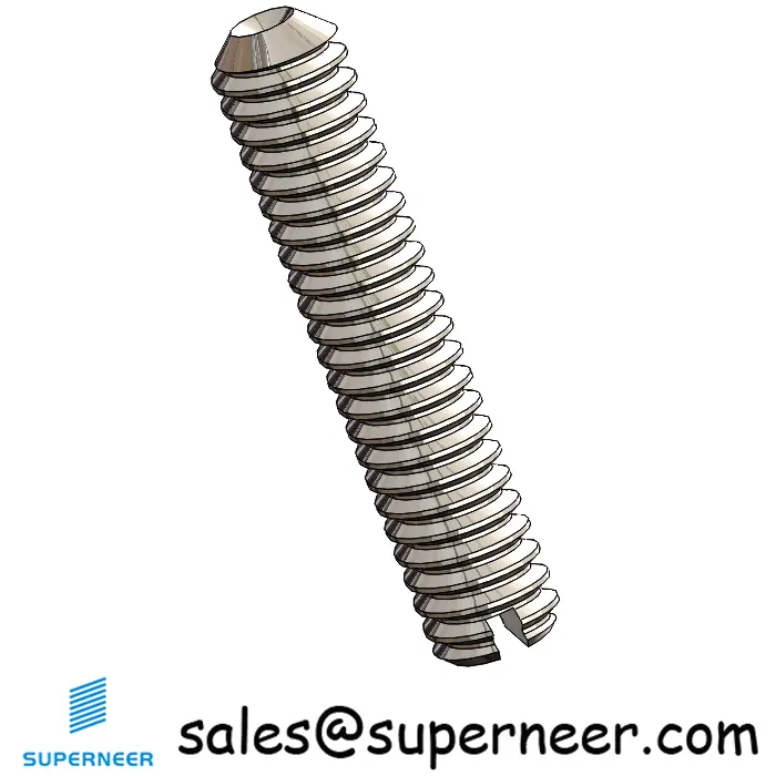 M2 x 10mm Slotted Cup Point Set Screws SUS304 Stainless Steel Inox DIN438