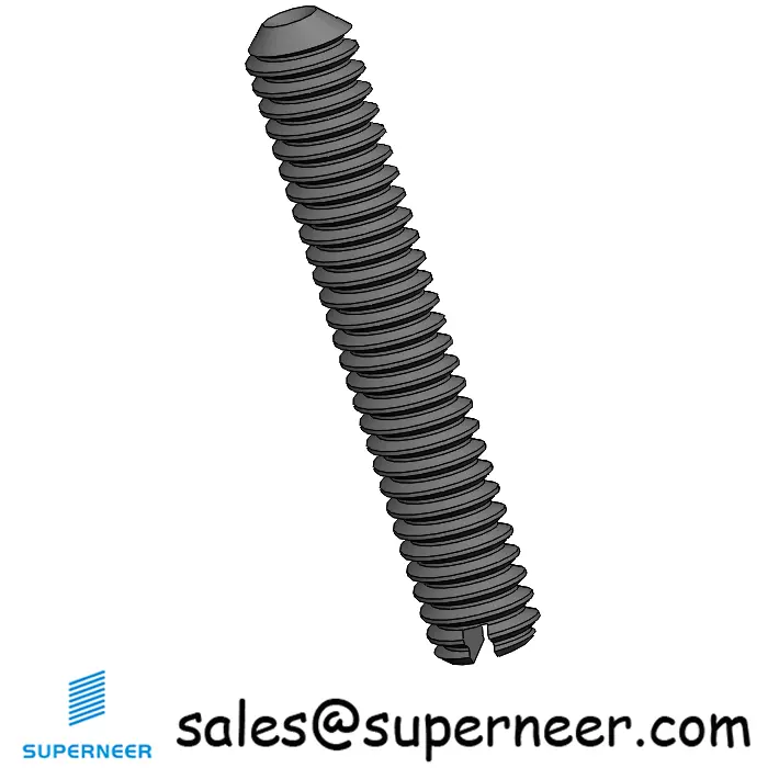 M2 x 12mm Slotted Cup Point Set Screws Steel Black DIN438