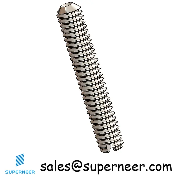 M2 x 12mm Slotted Cup Point Set Screws SUS304 Stainless Steel Inox DIN438