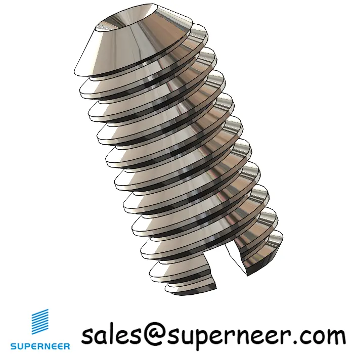 M2.5 x 5mm Slotted Cup Point Set Screws SUS304 Stainless Steel Inox DIN438