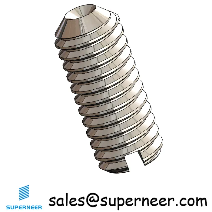 M2.5 x 6mm Slotted Cup Point Set Screws SUS304 Stainless Steel Inox DIN438