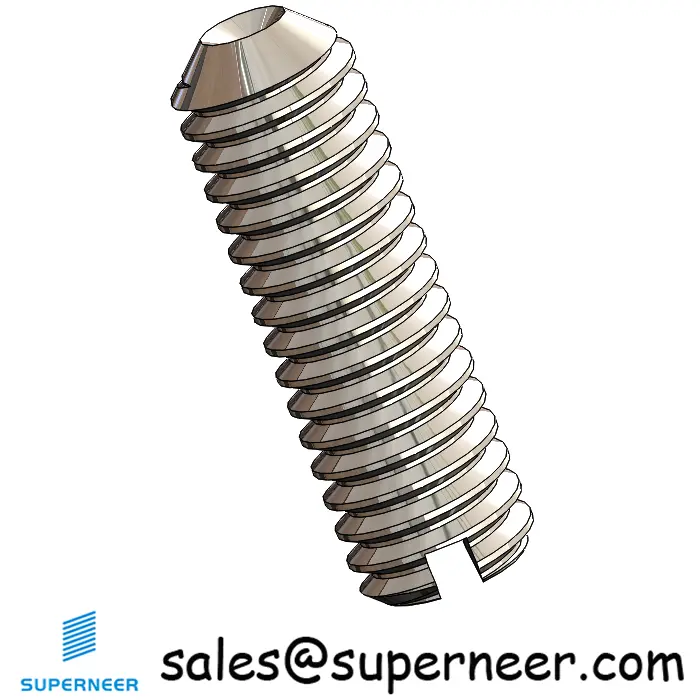 M2.5 x 8mm Slotted Cup Point Set Screws SUS304 Stainless Steel Inox DIN438