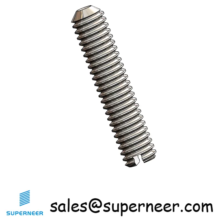 M2.5 x 12mm Slotted Cup Point Set Screws SUS304 Stainless Steel Inox DIN438