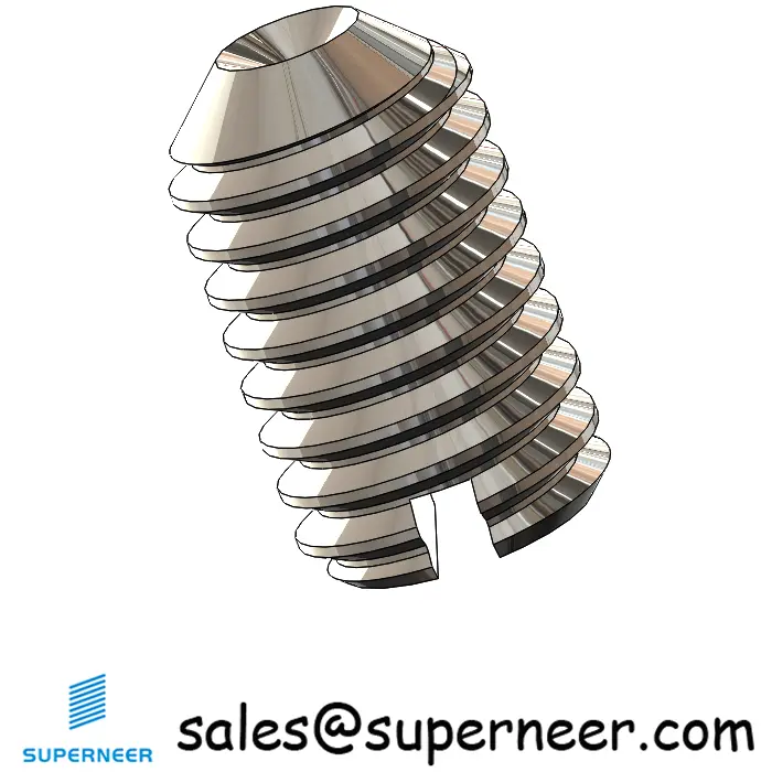 M3 x 5mm Slotted Cup Point Set Screws SUS304 Stainless Steel Inox DIN438
