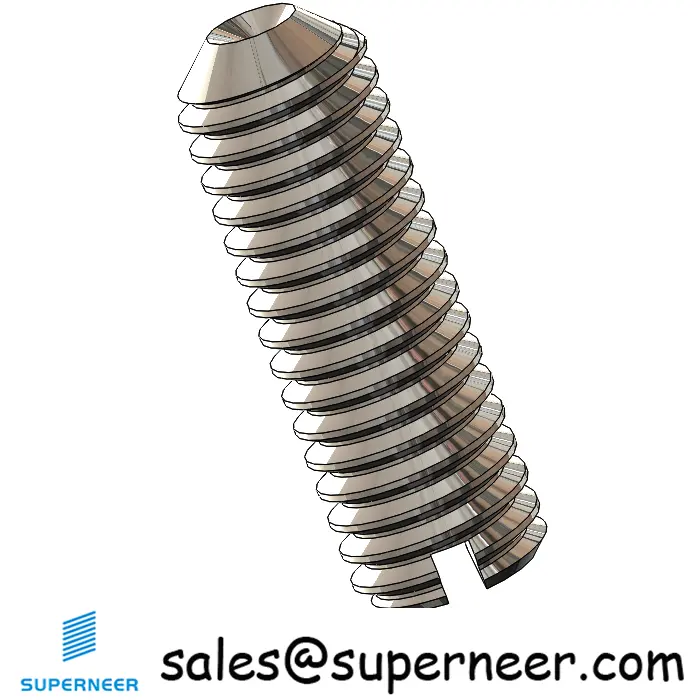 M3 x 9mm Slotted Cup Point Set Screws SUS304 Stainless Steel Inox DIN438
