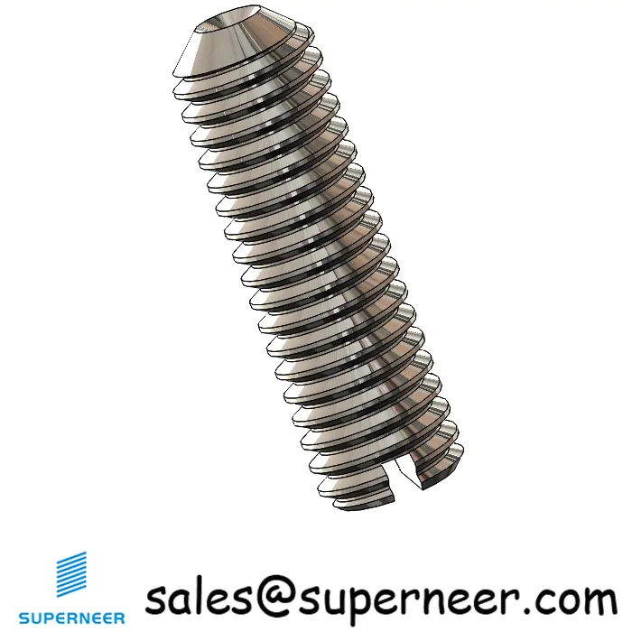 M3 x 10mm Slotted Cup Point Set Screws SUS304 Stainless Steel Inox DIN438