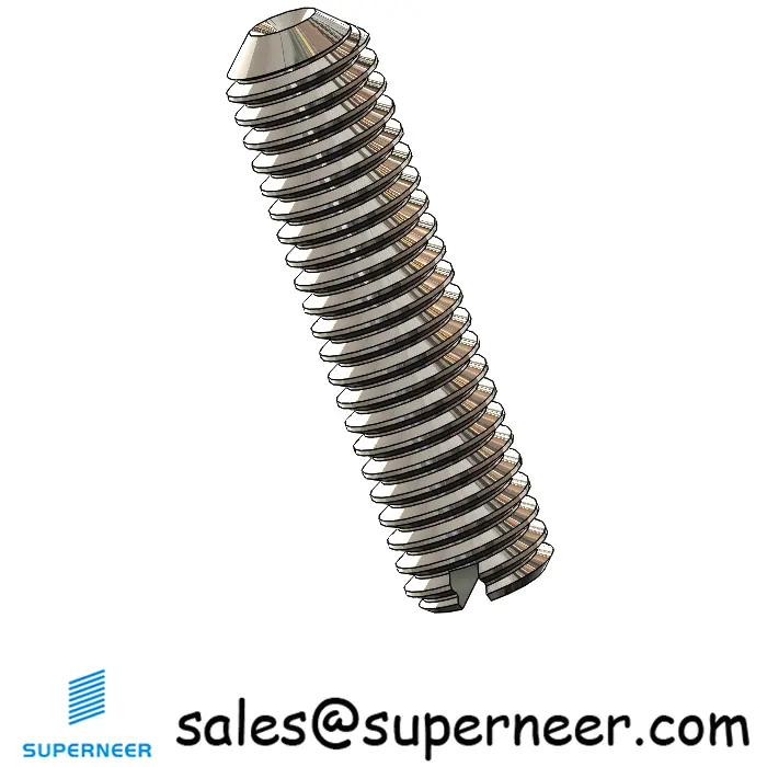 M3 x 12mm Slotted Cup Point Set Screws SUS304 Stainless Steel Inox DIN438