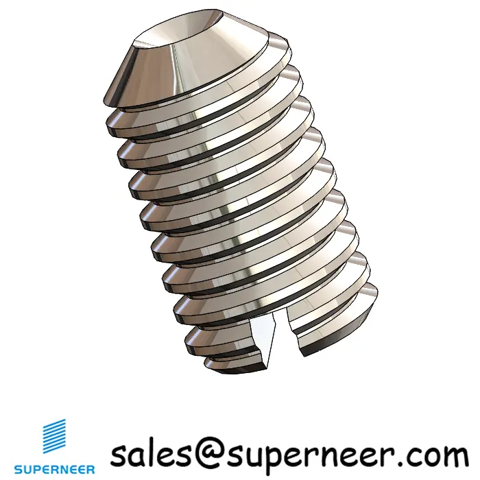 M3.5 x 6mm Slotted Cup Point Set Screws SUS304 Stainless Steel Inox DIN438