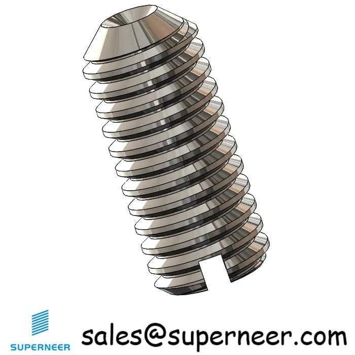 M3.5 x 8mm Slotted Cup Point Set Screws SUS304 Stainless Steel Inox DIN438