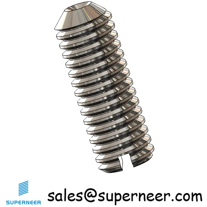 M3.5 x 10mm Slotted Cup Point Set Screws SUS304 Stainless Steel Inox DIN438