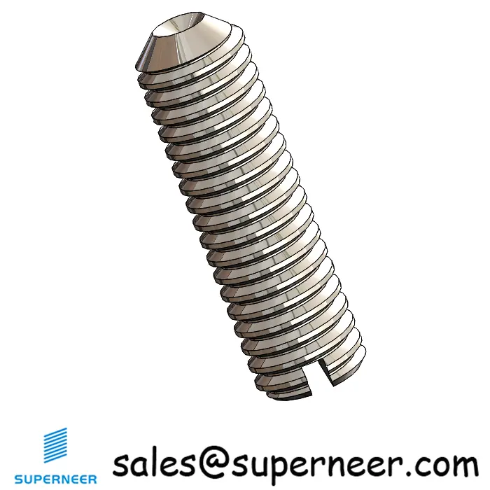 M3.5 x 12mm Slotted Cup Point Set Screws SUS304 Stainless Steel Inox DIN438