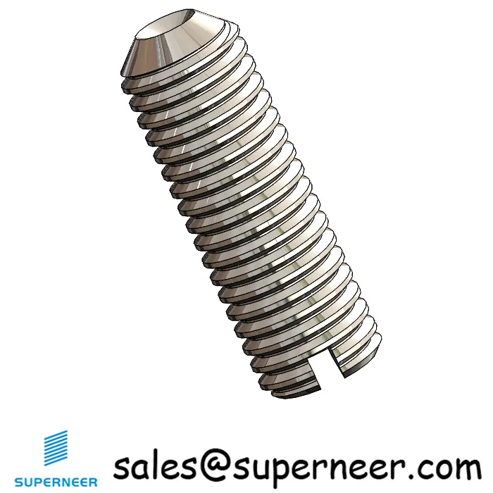 M4 x 12mm Slotted Cup Point Set Screws SUS304 Stainless Steel Inox DIN438