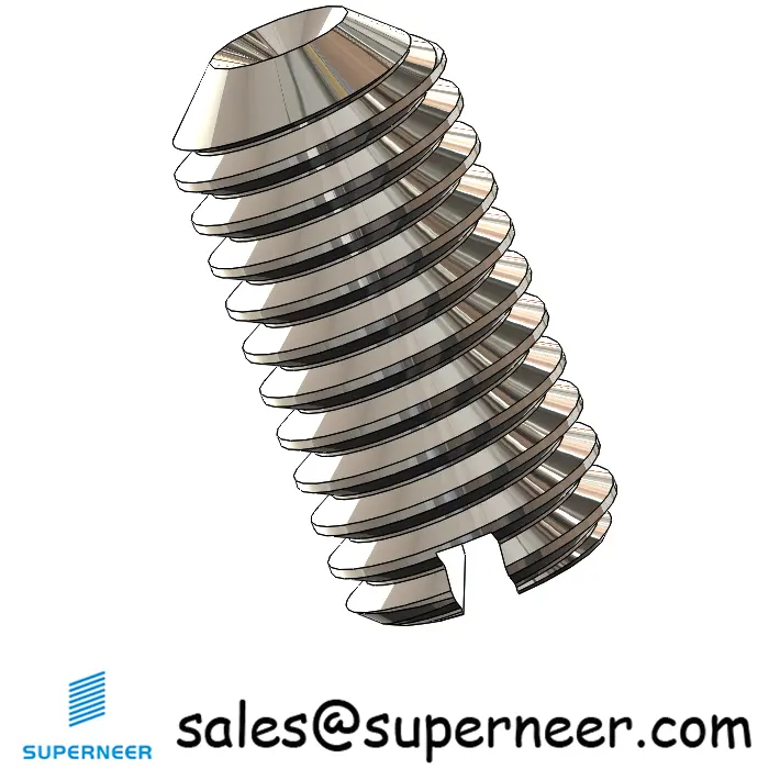 M5 x 10mm Slotted Cup Point Set Screws SUS304 Stainless Steel Inox DIN438