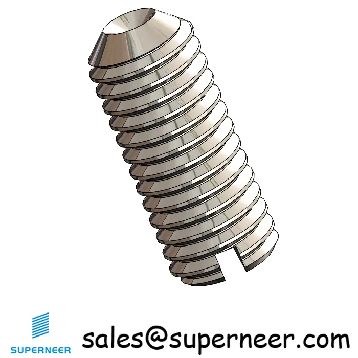 M5 x 12mm Slotted Cup Point Set Screws SUS304 Stainless Steel Inox DIN438