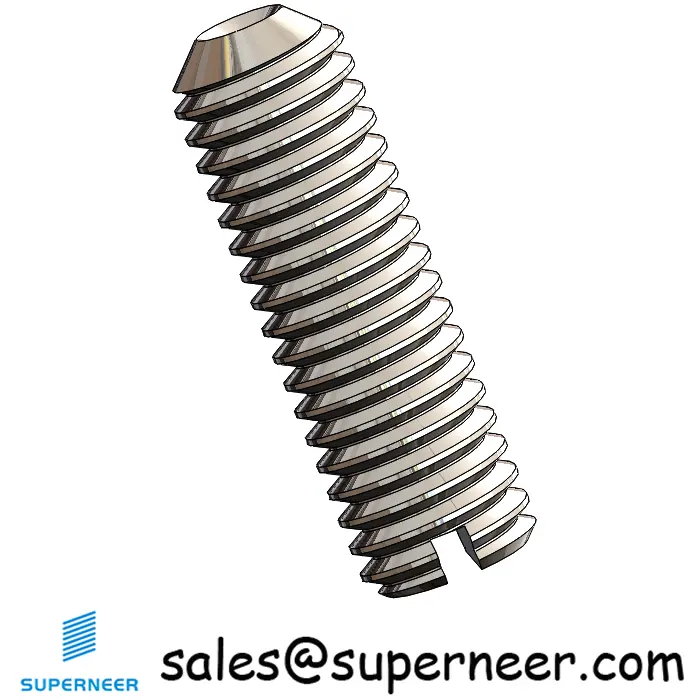M5 x 16mm Slotted Cup Point Set Screws SUS304 Stainless Steel Inox DIN438