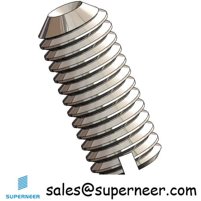 M6 x 14mm Slotted Cup Point Set Screws SUS304 Stainless Steel Inox DIN438