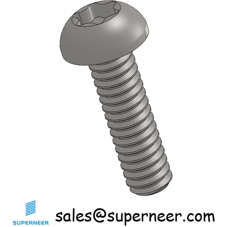 2-56  x 5/16"  Button Head Torx Machine Screw SUS304 Stainless Steel Inox 