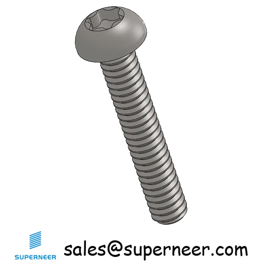 2-56  x 1/2“  Button Head Torx Machine Screw SUS304 Stainless Steel Inox 