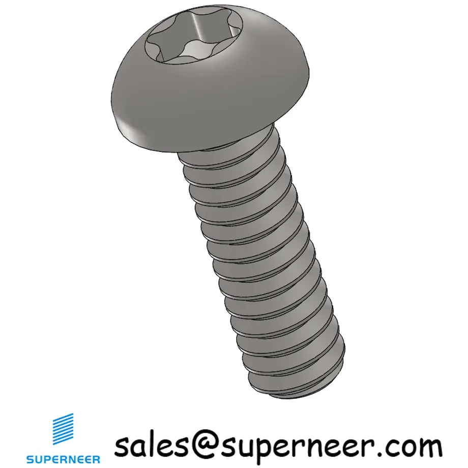 4-40  x 3/8"  Button Head Torx Machine Screw SUS304 Stainless Steel Inox 