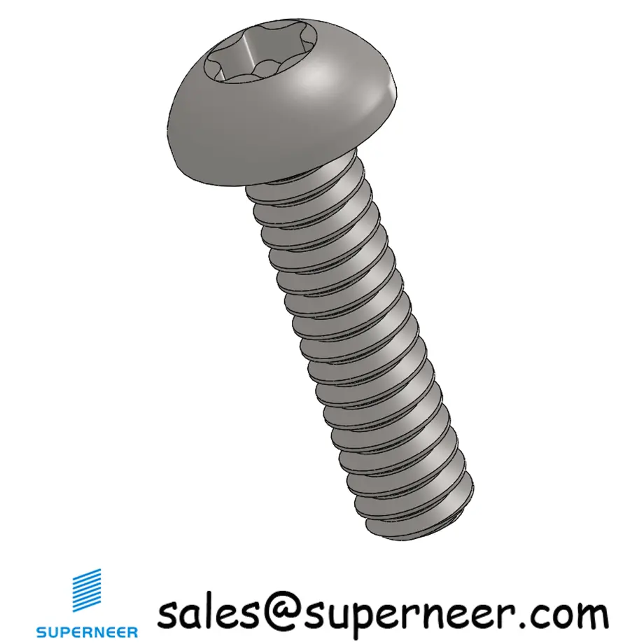 4-40  x 7/16“  Button Head Torx Machine Screw SUS304 Stainless Steel Inox 