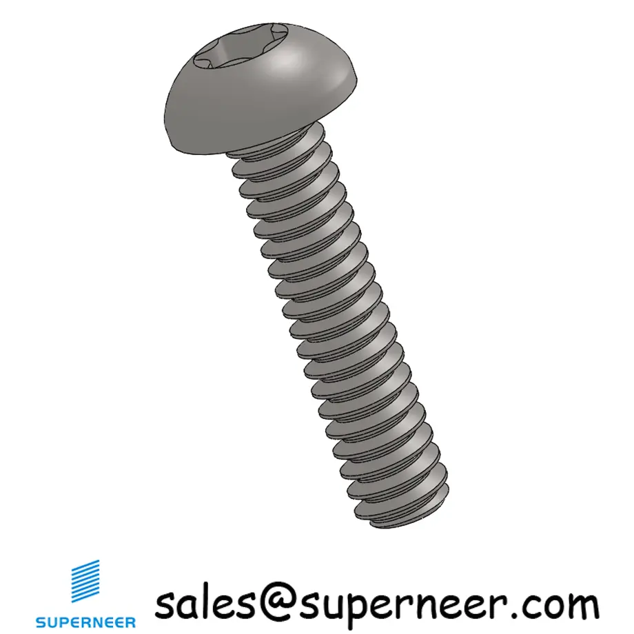 4-40  x 1/2“  Button Head Torx Machine Screw SUS304 Stainless Steel Inox 