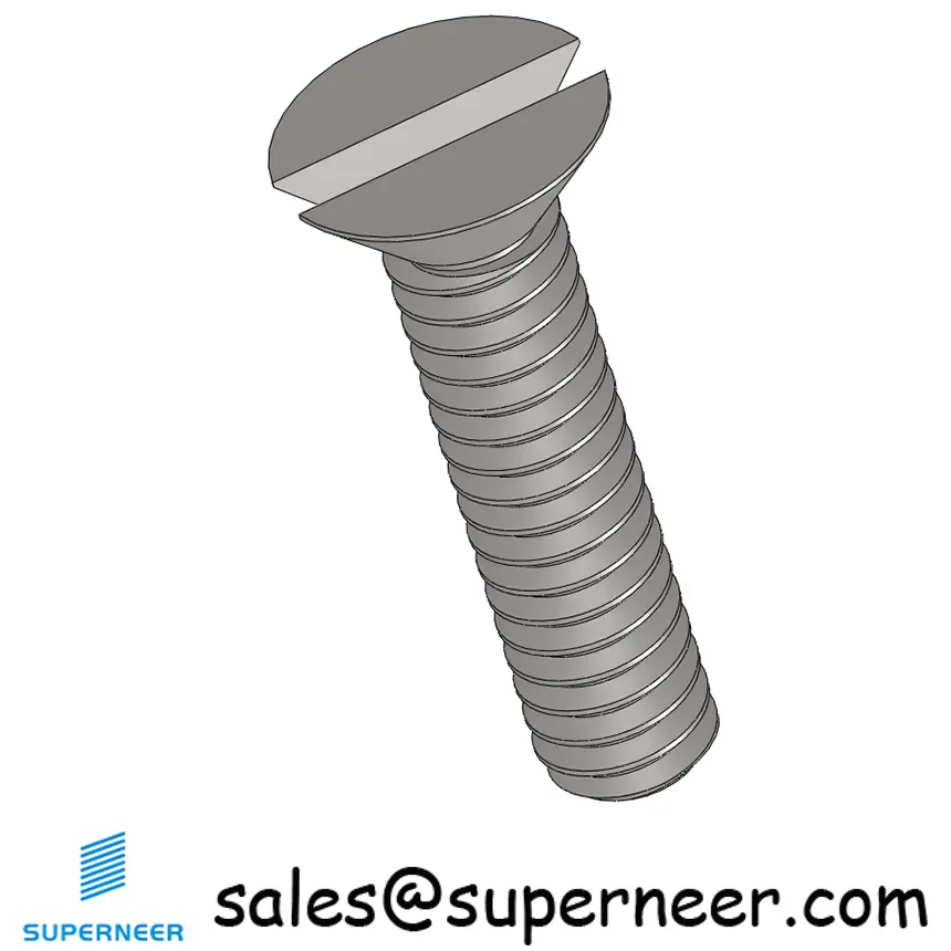 2-56 x 3/8" Flat Head 82° Slotted Machine Screw SUS304 Stainless Steel Inox