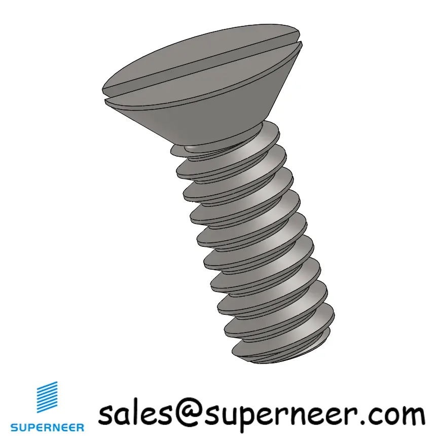 4-40 x 5/16" Flat Head 82° Slotted Machine Screw SUS304 Stainless Steel Inox