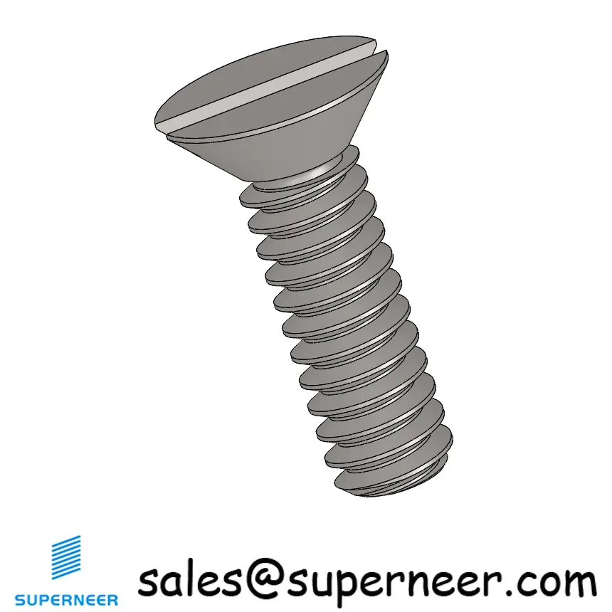 4-40 x 3/8" Flat Head 82° Slotted Machine Screw SUS304 Stainless Steel Inox